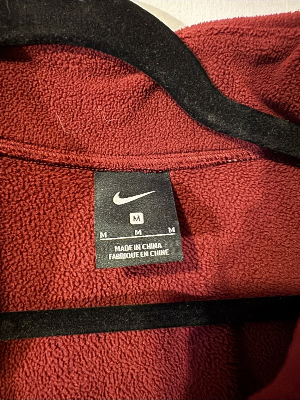 Nike Burgundy Half-Zip Fleece Pullover